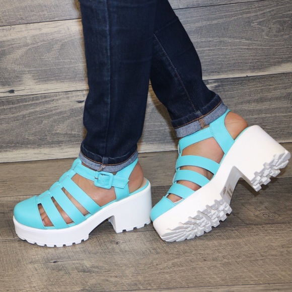 Blue CLOSED Gladiator PlatformSandal - Picture 3 of 6